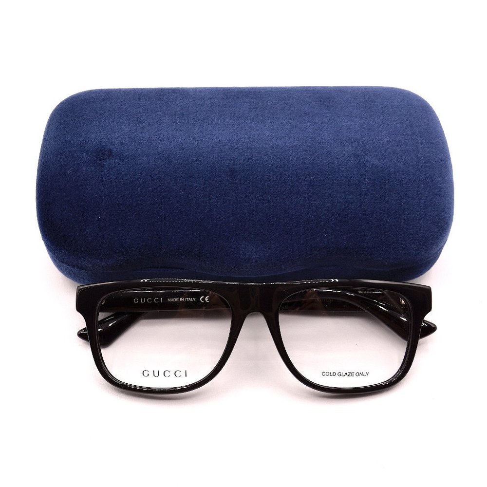 NEW GUCCI GG1117O 001 BLACK AUTHENTIC EYEGLASSES FRAME RX 56-17 - Picture 10 of 11